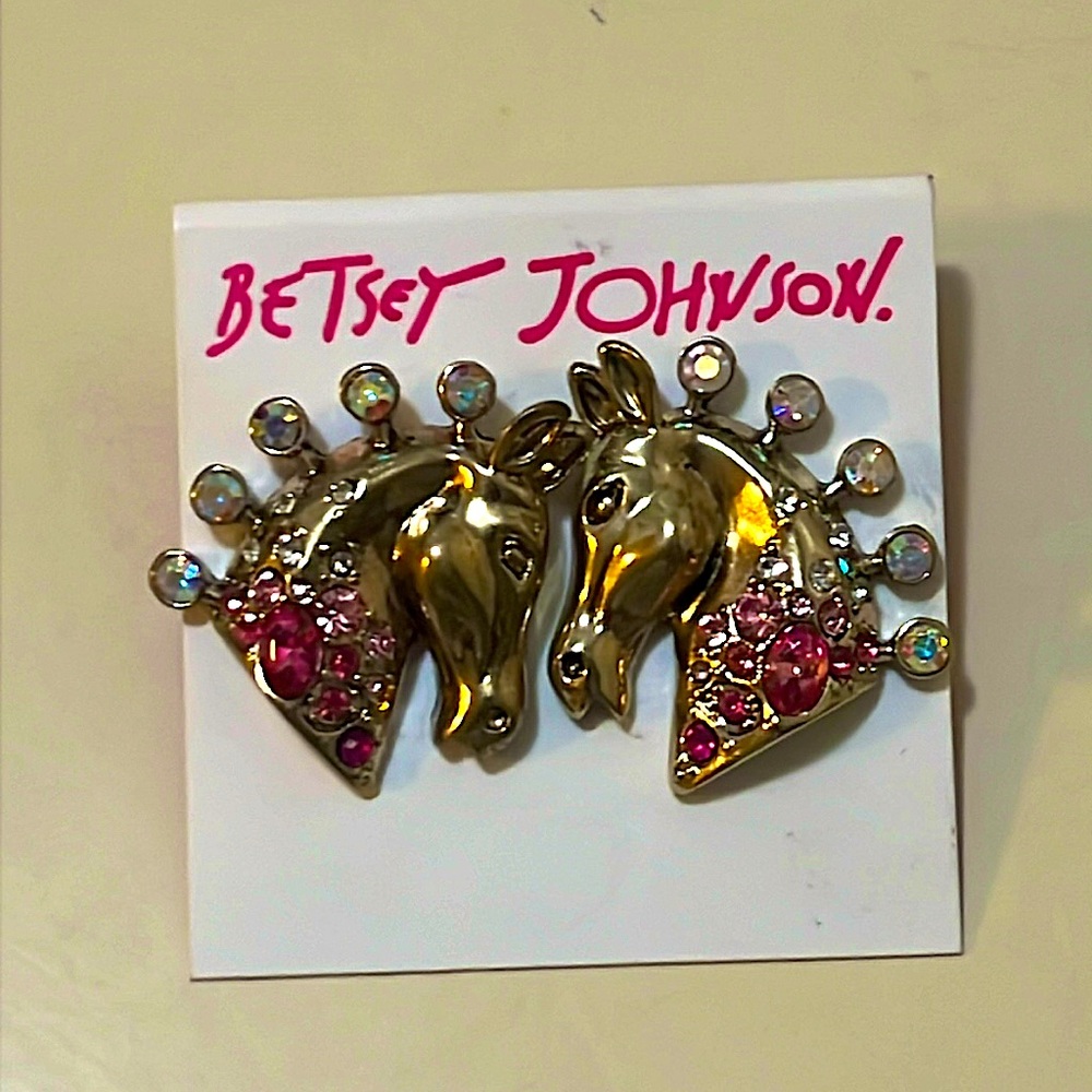 Betsey Johnson Horse Earrings